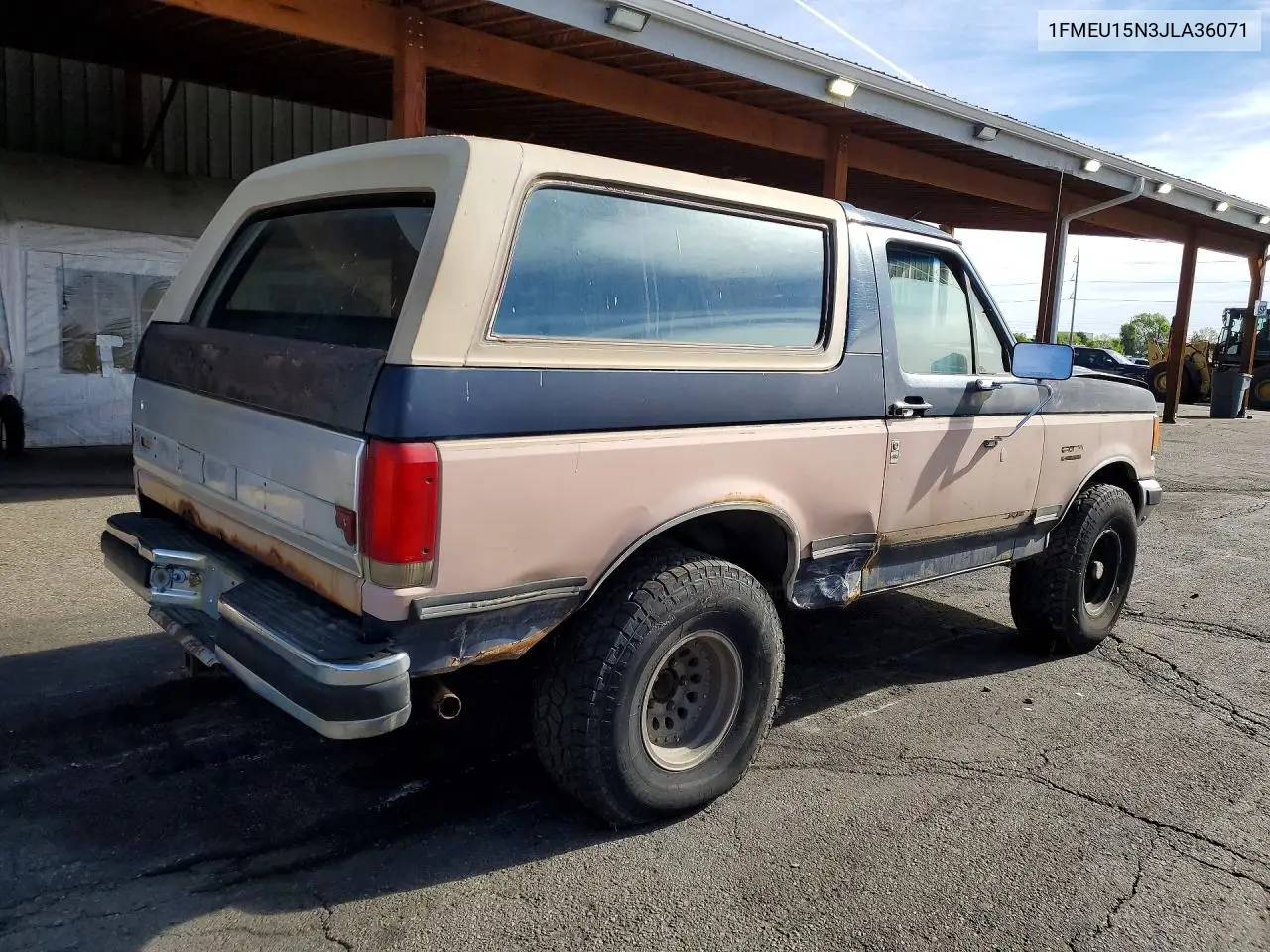 1988 Ford Bronco U100 VIN: 1FMEU15N3JLA36071 Lot: 49831746