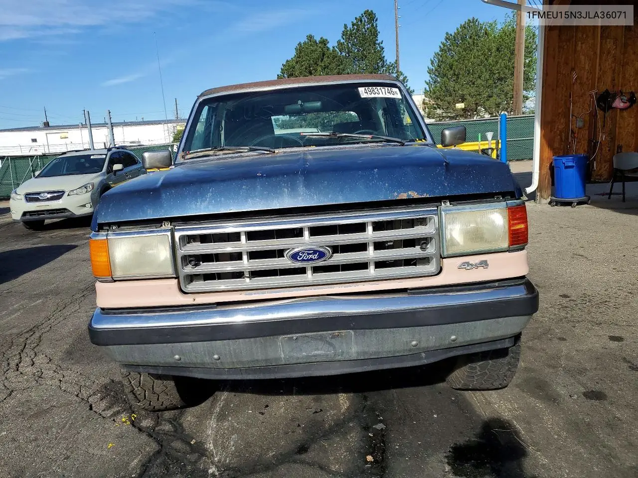 1988 Ford Bronco U100 VIN: 1FMEU15N3JLA36071 Lot: 49831746