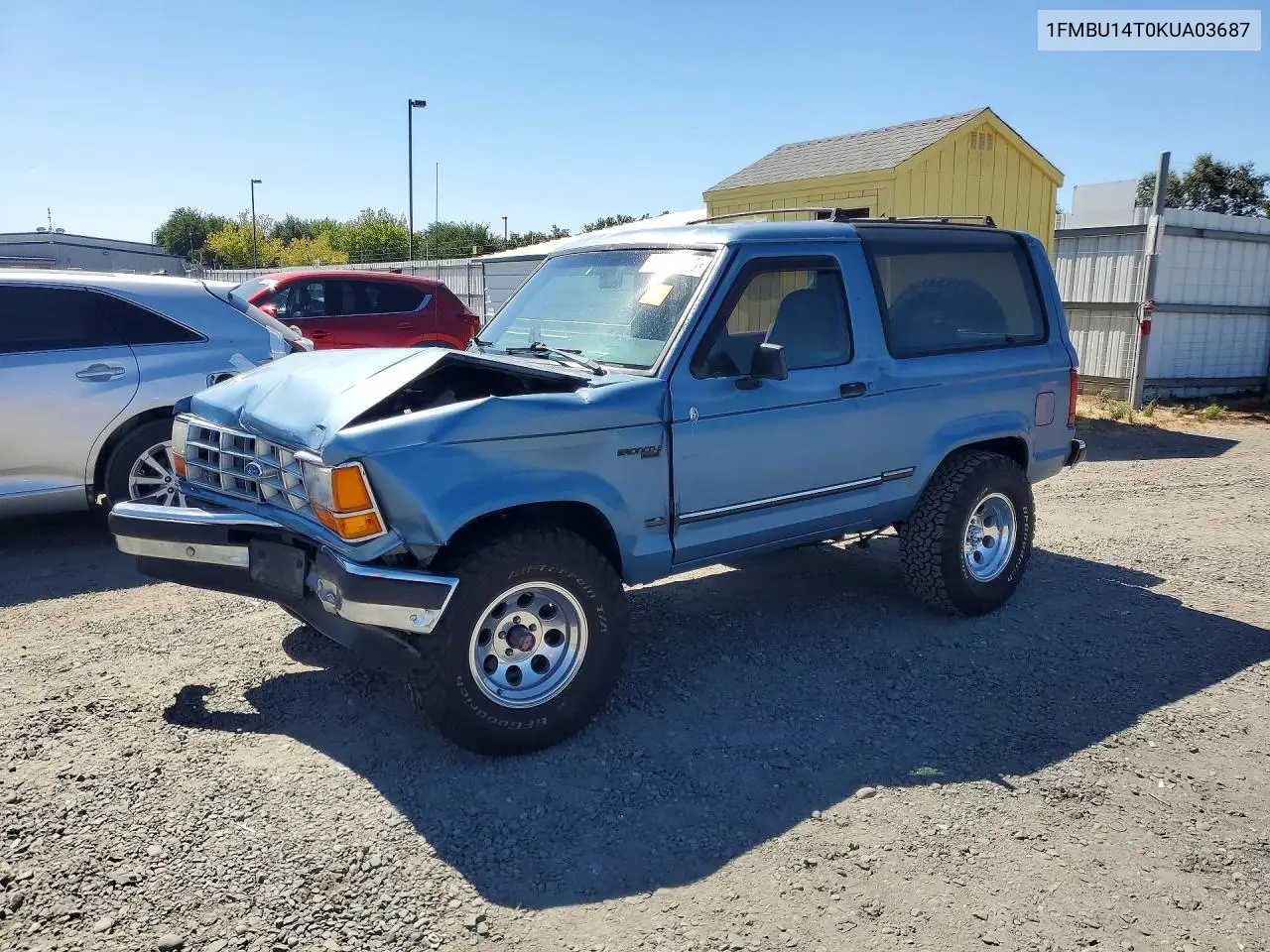 1989 Ford Bronco Ii VIN: 1FMBU14T0KUA03687 Lot: 60515846