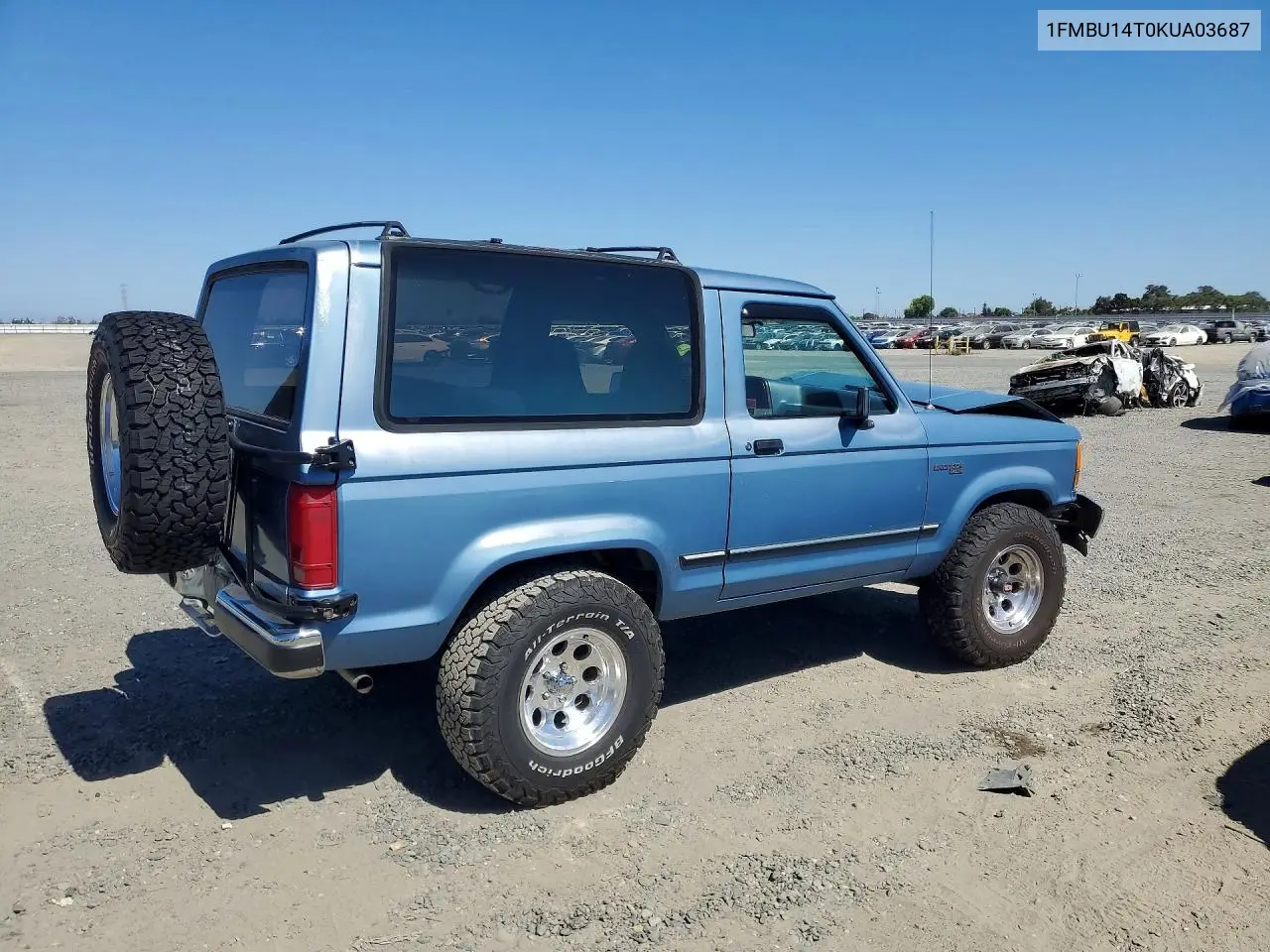 1989 Ford Bronco Ii VIN: 1FMBU14T0KUA03687 Lot: 60515846