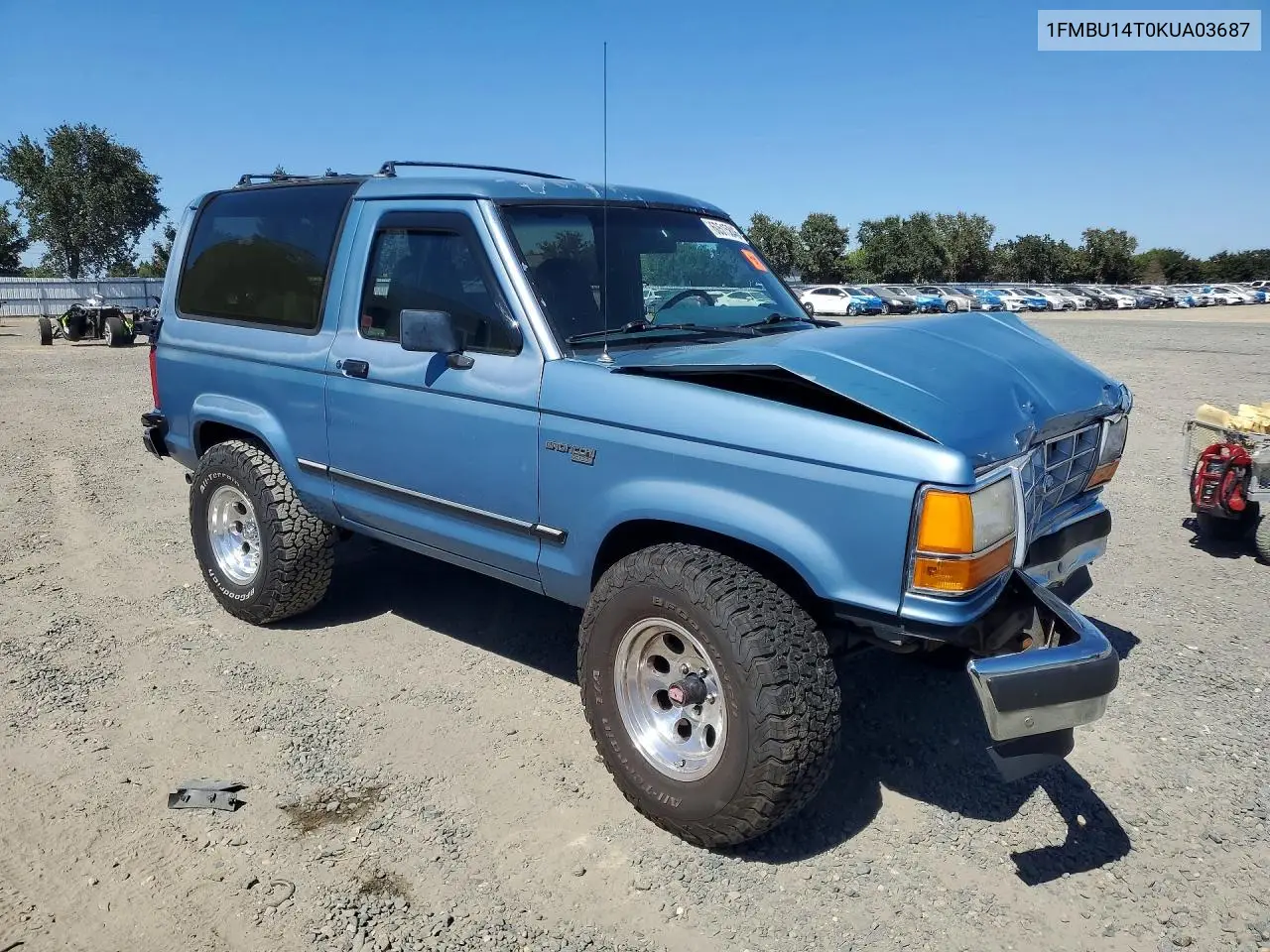 1989 Ford Bronco Ii VIN: 1FMBU14T0KUA03687 Lot: 60515846