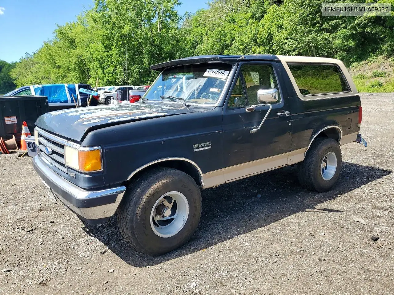 1991 Ford Bronco U100 VIN: 1FMEU15H1MLA09532 Lot: 57314916