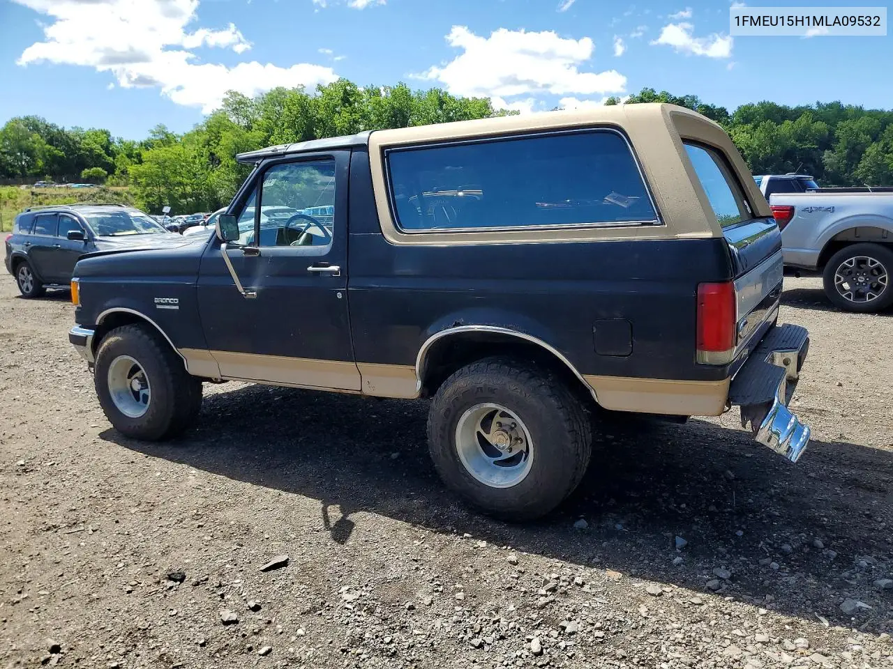 1991 Ford Bronco U100 VIN: 1FMEU15H1MLA09532 Lot: 57314916