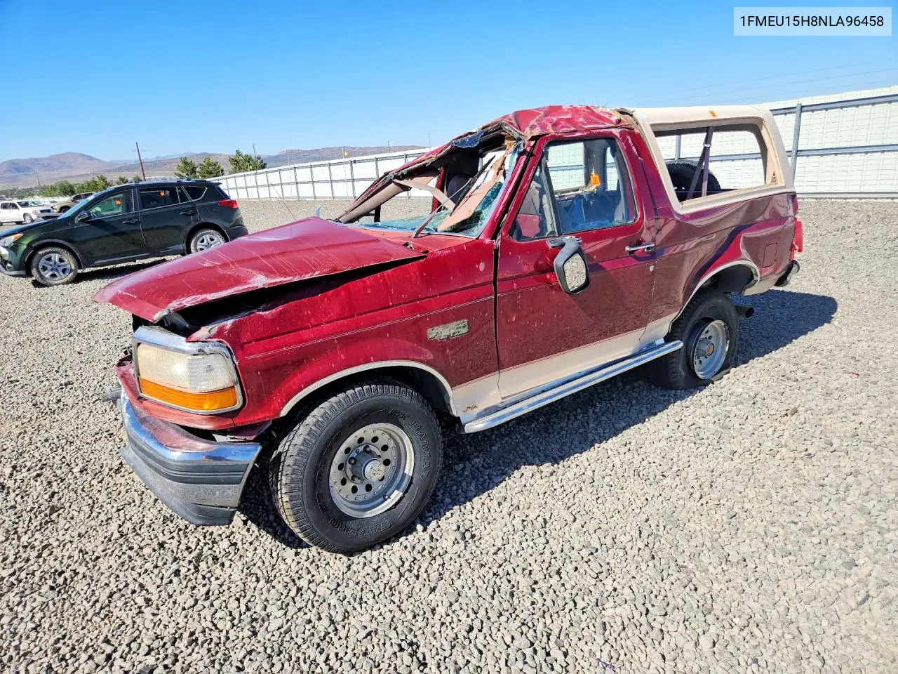 1992 Ford Bronco U100 VIN: 1FMEU15H8NLA96458 Lot: 61603036