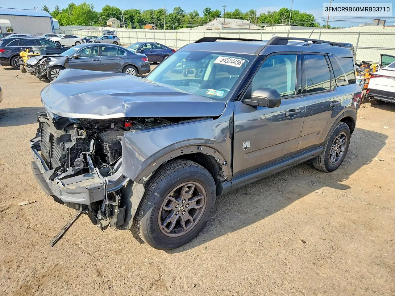 2021 Ford Bronco Sport Big Bend VIN: 3FMCR9B60MRB33710 Lot: 56524456