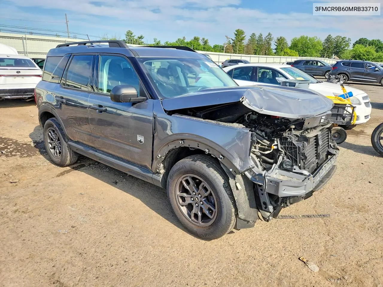 2021 Ford Bronco Sport Big Bend VIN: 3FMCR9B60MRB33710 Lot: 56524456