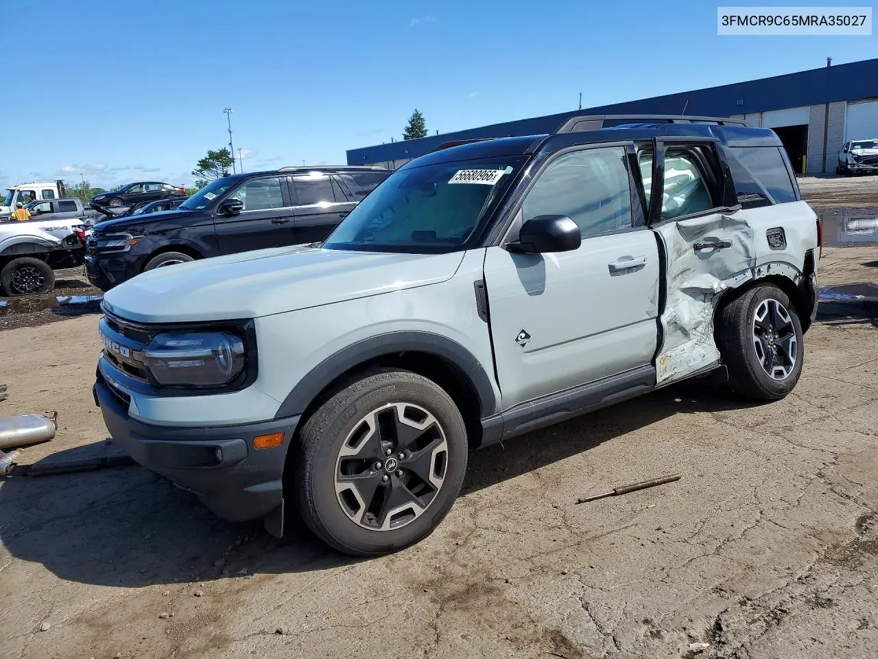 2021 Ford Bronco Sport Outer Banks VIN: 3FMCR9C65MRA35027 Lot: 56680966