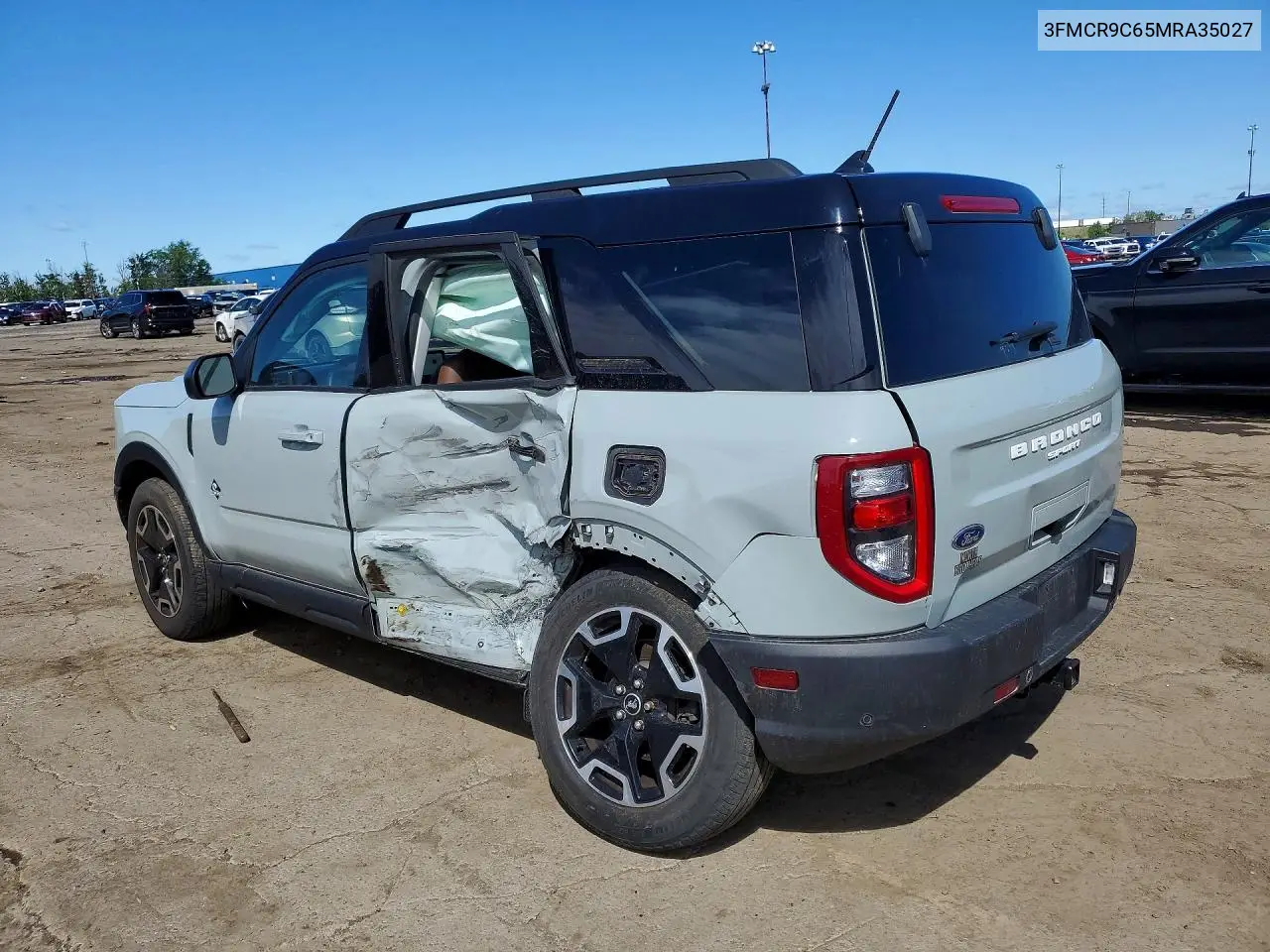 2021 Ford Bronco Sport Outer Banks VIN: 3FMCR9C65MRA35027 Lot: 56680966