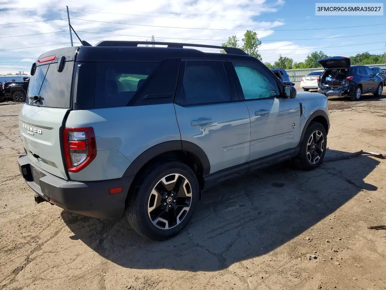 2021 Ford Bronco Sport Outer Banks VIN: 3FMCR9C65MRA35027 Lot: 56680966