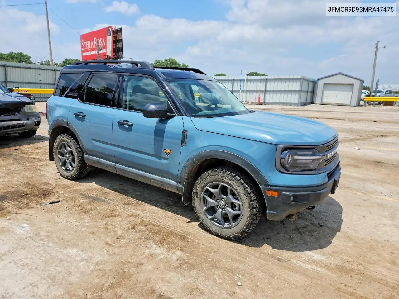 2021 Ford Bronco Sport Badlands VIN: 3FMCR9D93MRA47475 Lot: 56760746