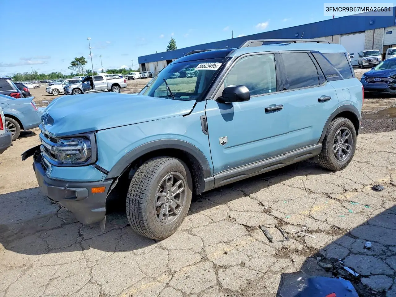 2021 Ford Bronco Sport Big Bend VIN: 3FMCR9B67MRA26654 Lot: 56829496