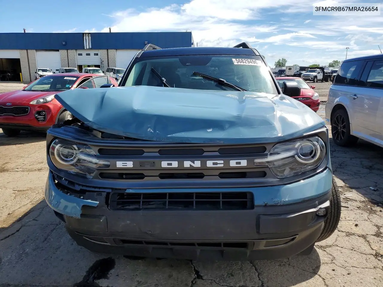 2021 Ford Bronco Sport Big Bend VIN: 3FMCR9B67MRA26654 Lot: 56829496