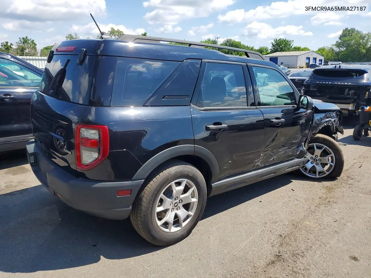 2021 Ford Bronco Sport VIN: 3FMCR9A65MRA27187 Lot: 57221136