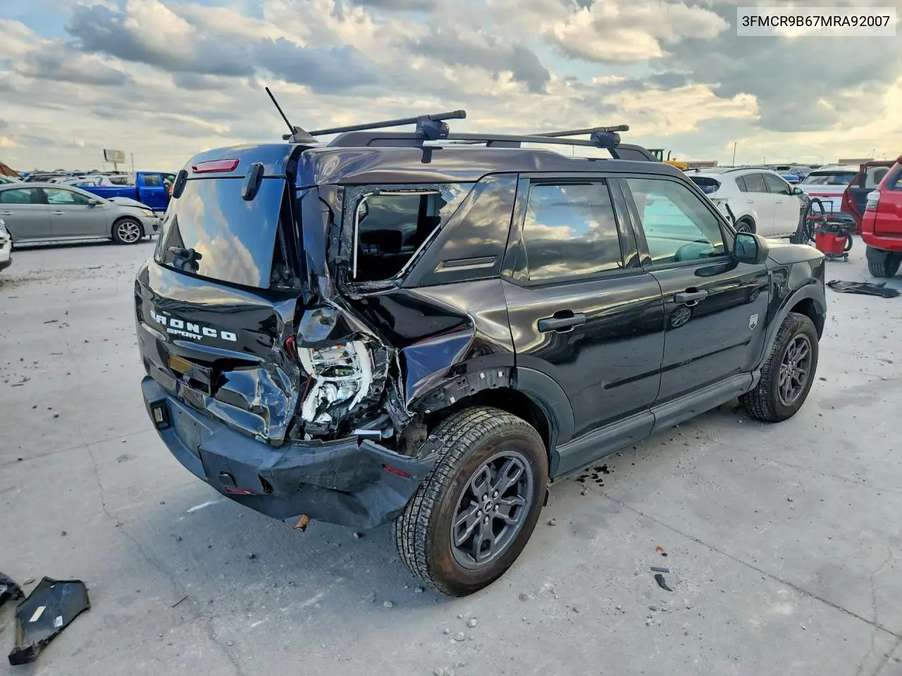 2021 Ford Bronco Sport Big Bend VIN: 3FMCR9B67MRA92007 Lot: 57495166