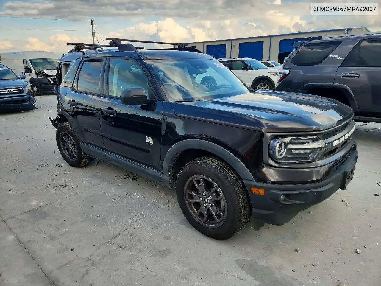 2021 Ford Bronco Sport Big Bend VIN: 3FMCR9B67MRA92007 Lot: 57495166