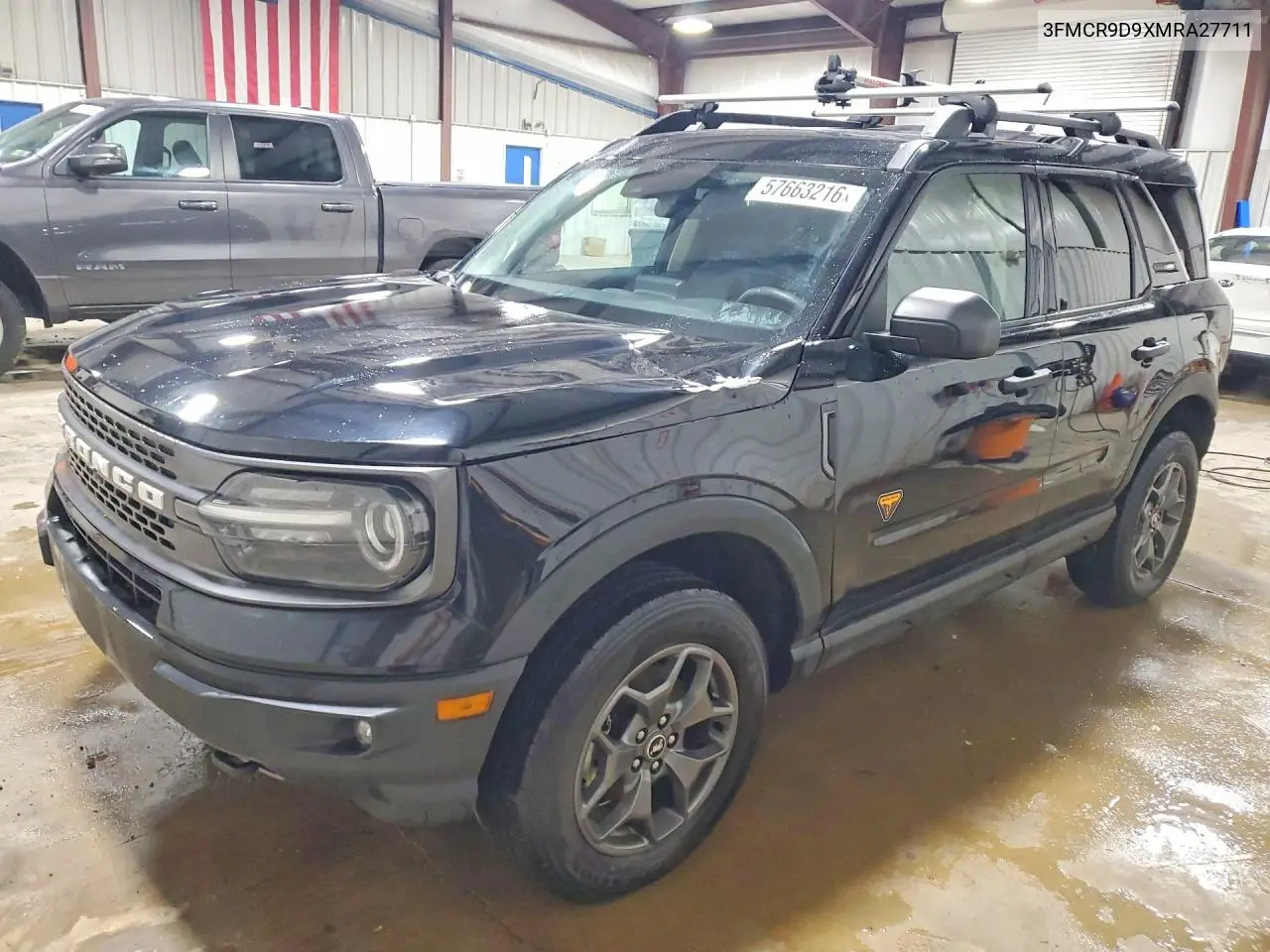 2021 Ford Bronco Sport Badlands VIN: 3FMCR9D9XMRA27711 Lot: 57663216