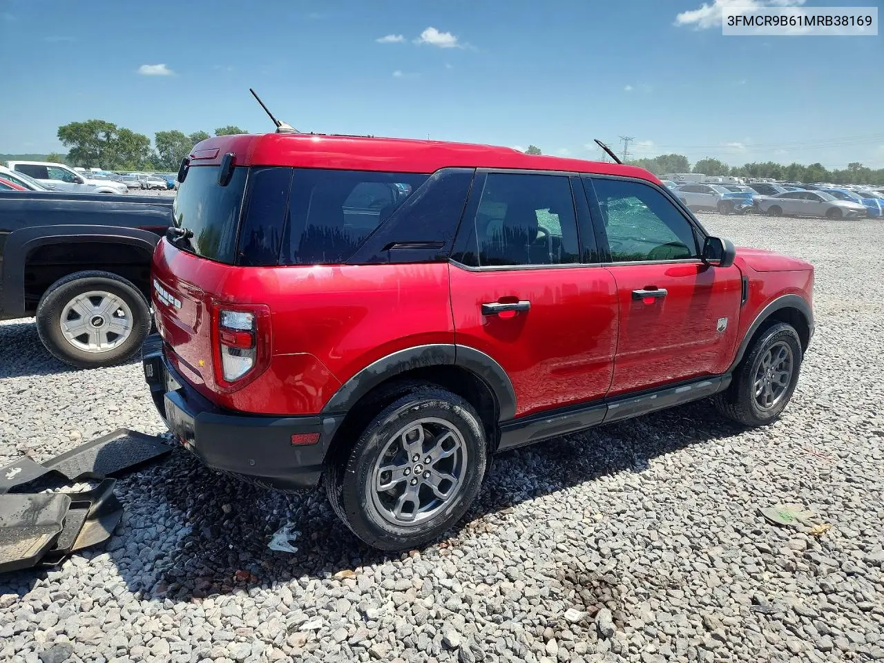 2021 Ford Bronco Sport Big Bend VIN: 3FMCR9B61MRB38169 Lot: 58079766