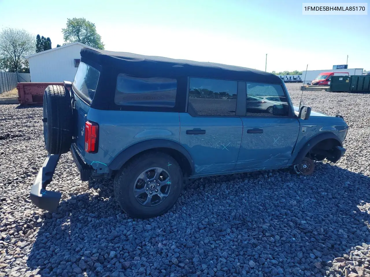 2021 Ford Bronco Base VIN: 1FMDE5BH4MLA85170 Lot: 58244566