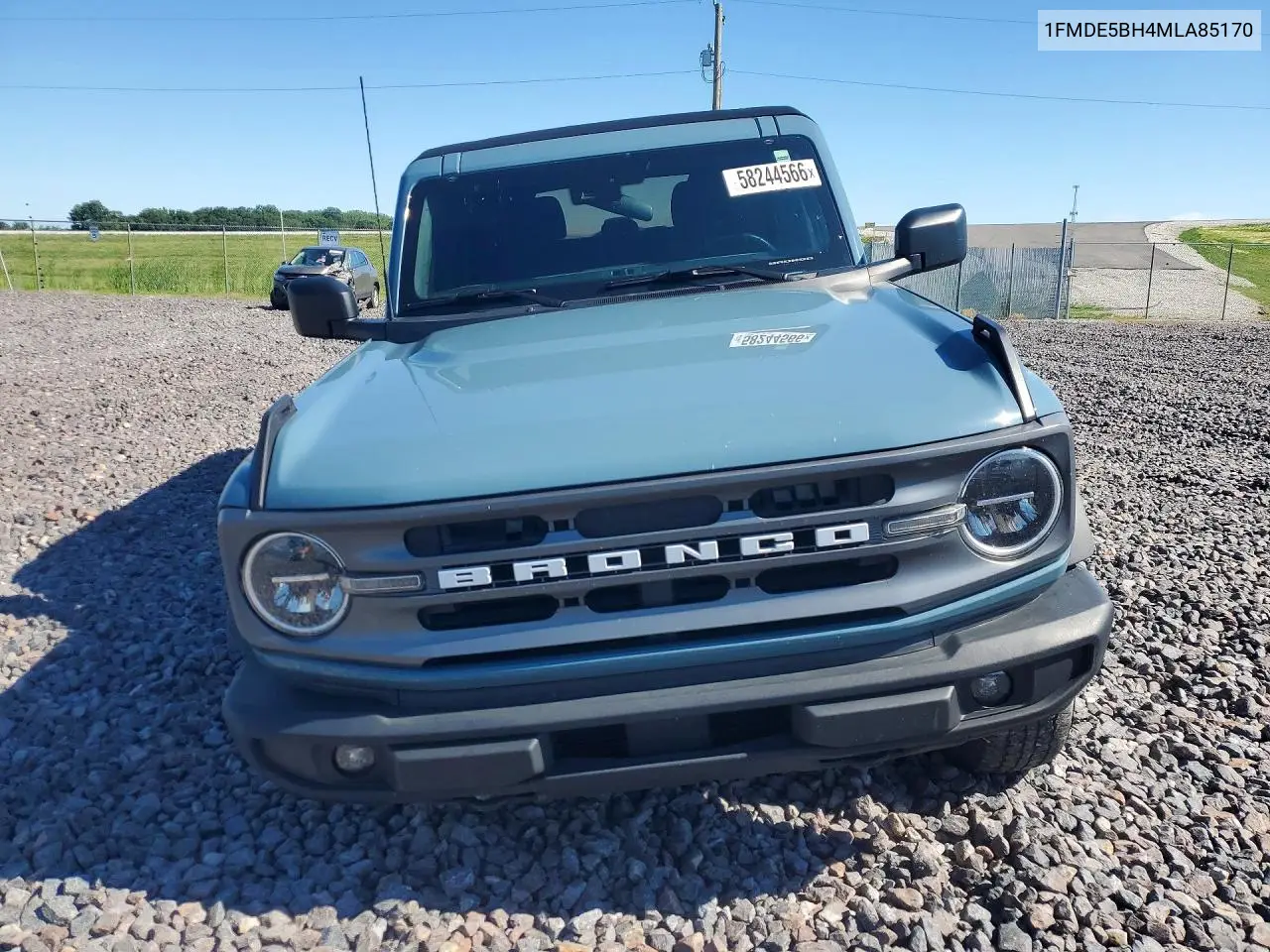 2021 Ford Bronco Base VIN: 1FMDE5BH4MLA85170 Lot: 58244566