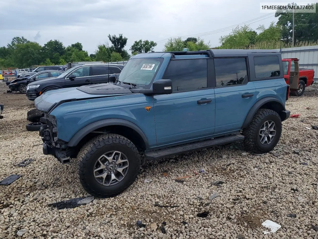 2021 Ford Bronco Base VIN: 1FMEE5DH7MLA77405 Lot: 58392196
