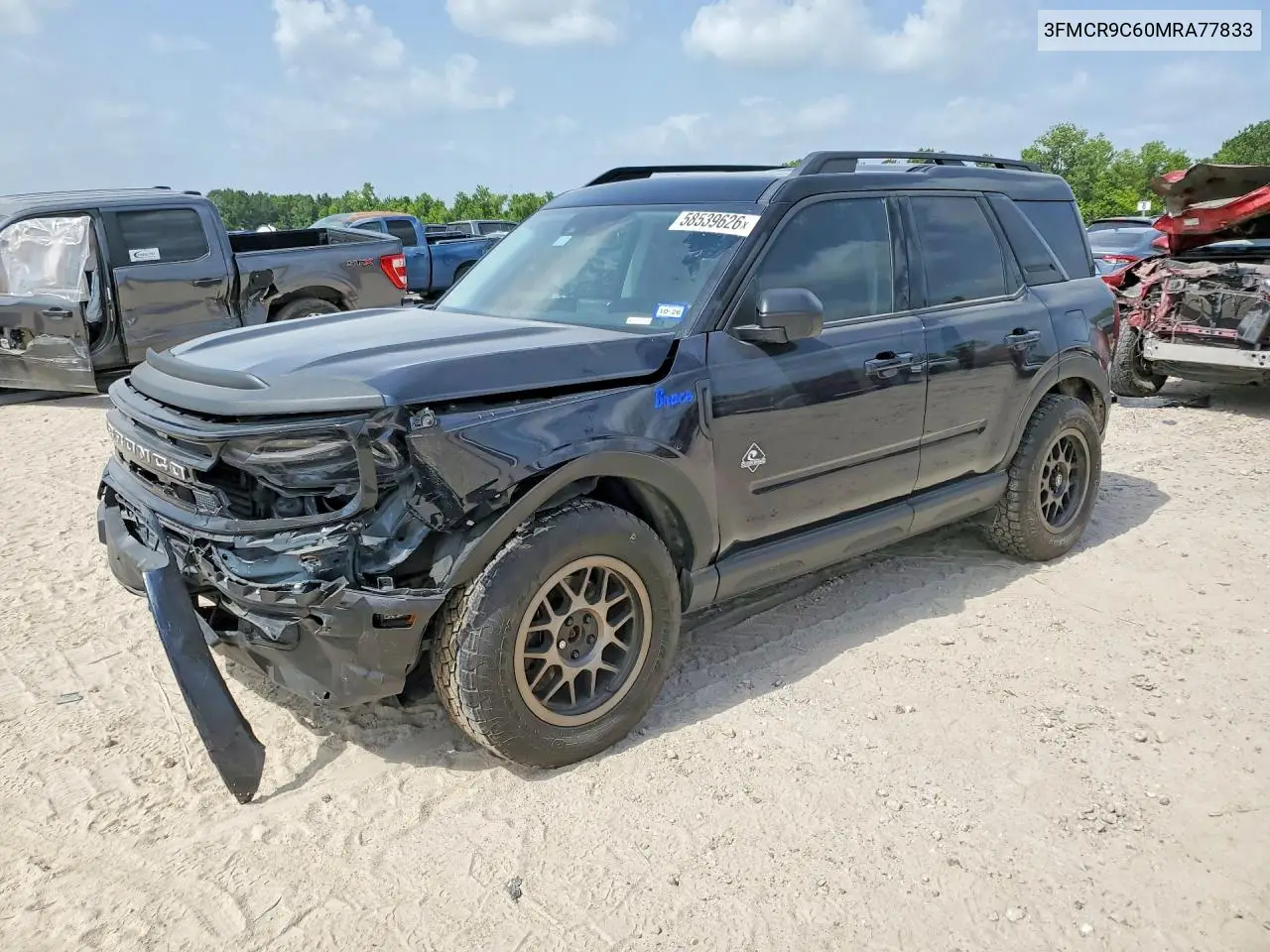 2021 Ford Bronco Sport Outer Banks VIN: 3FMCR9C60MRA77833 Lot: 58539626