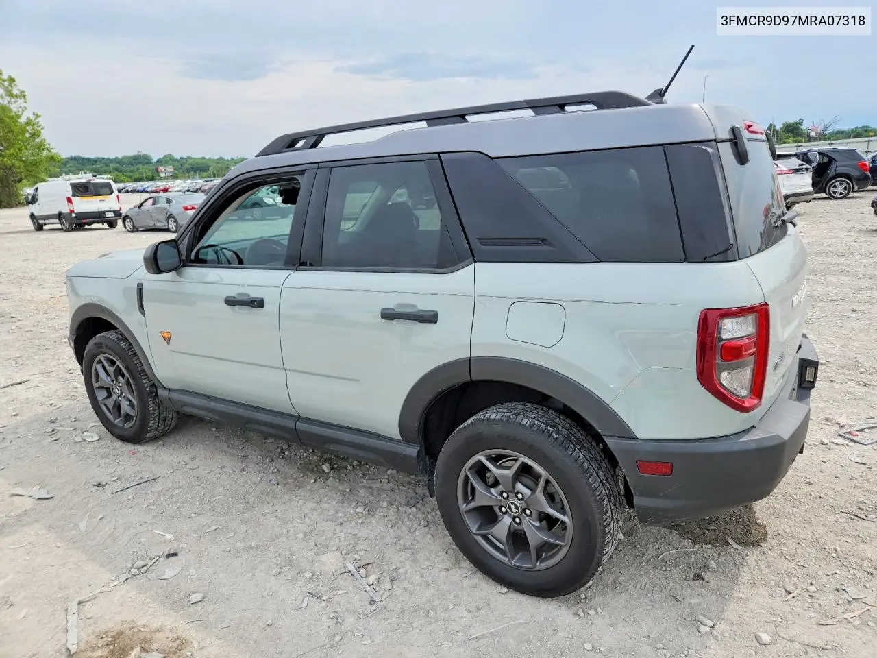 2021 Ford Bronco Sport Badlands VIN: 3FMCR9D97MRA07318 Lot: 58604746