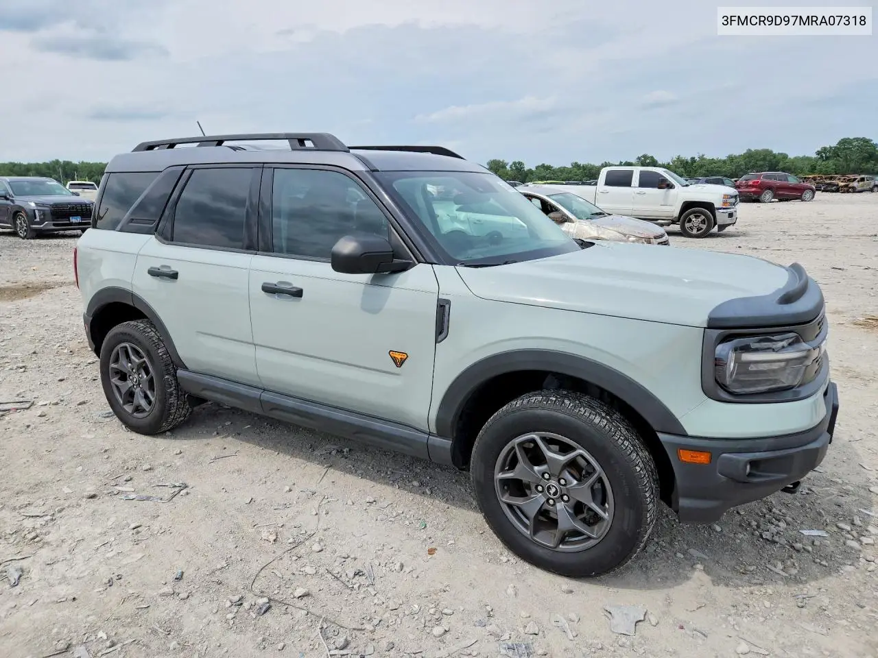 2021 Ford Bronco Sport Badlands VIN: 3FMCR9D97MRA07318 Lot: 58604746