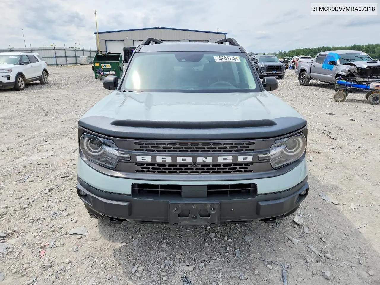 2021 Ford Bronco Sport Badlands VIN: 3FMCR9D97MRA07318 Lot: 58604746
