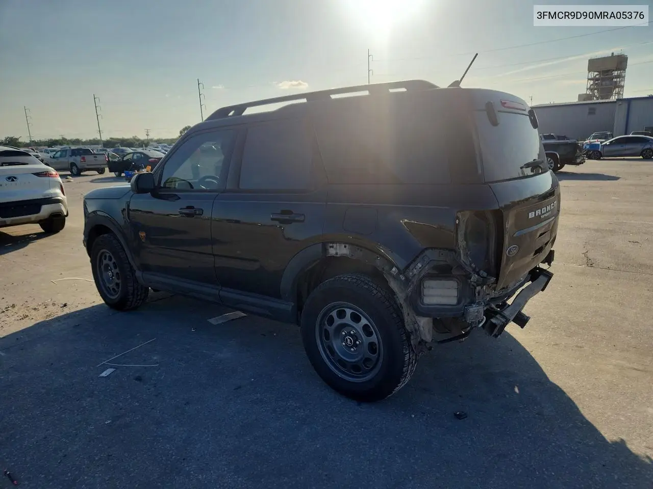 2021 Ford Bronco Sport Badlands VIN: 3FMCR9D90MRA05376 Lot: 59090726