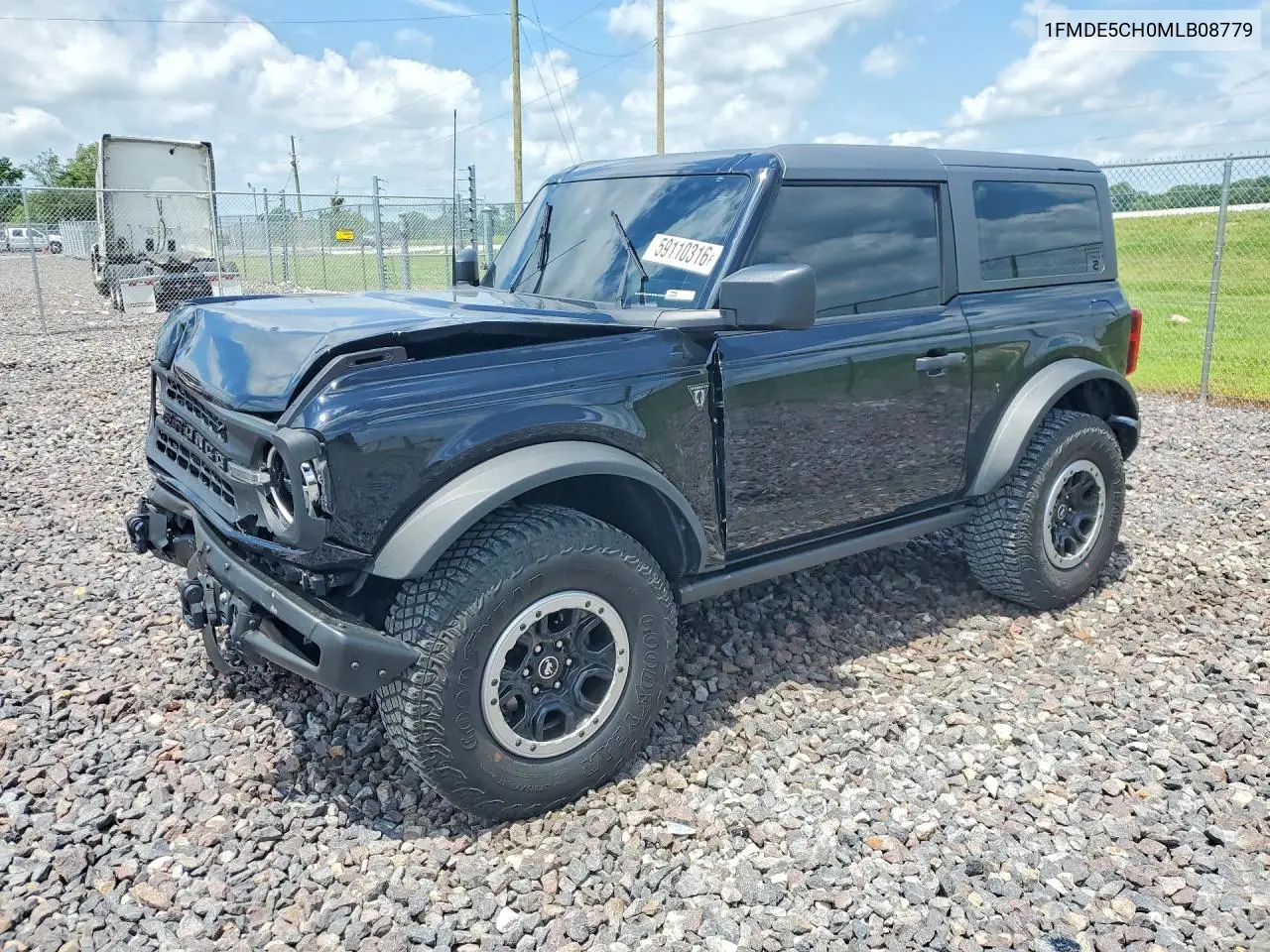 2021 Ford Bronco Base VIN: 1FMDE5CH0MLB08779 Lot: 59110316