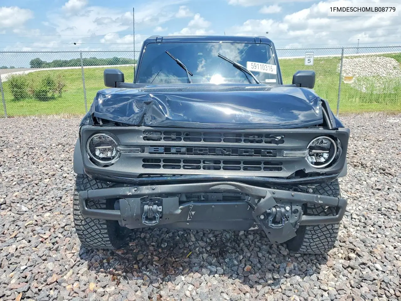 2021 Ford Bronco Base VIN: 1FMDE5CH0MLB08779 Lot: 59110316
