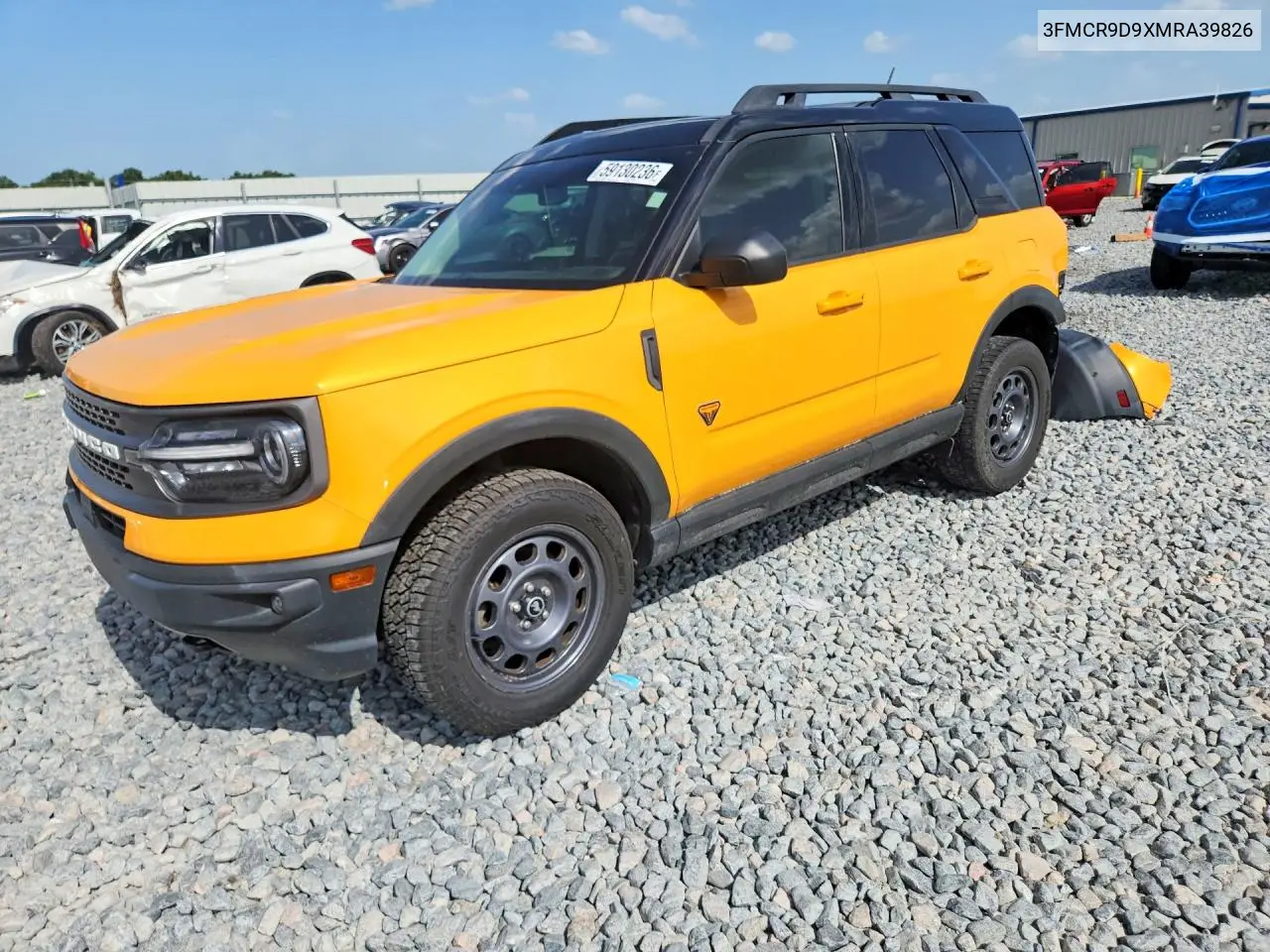 2021 Ford Bronco Sport Badlands VIN: 3FMCR9D9XMRA39826 Lot: 59130236
