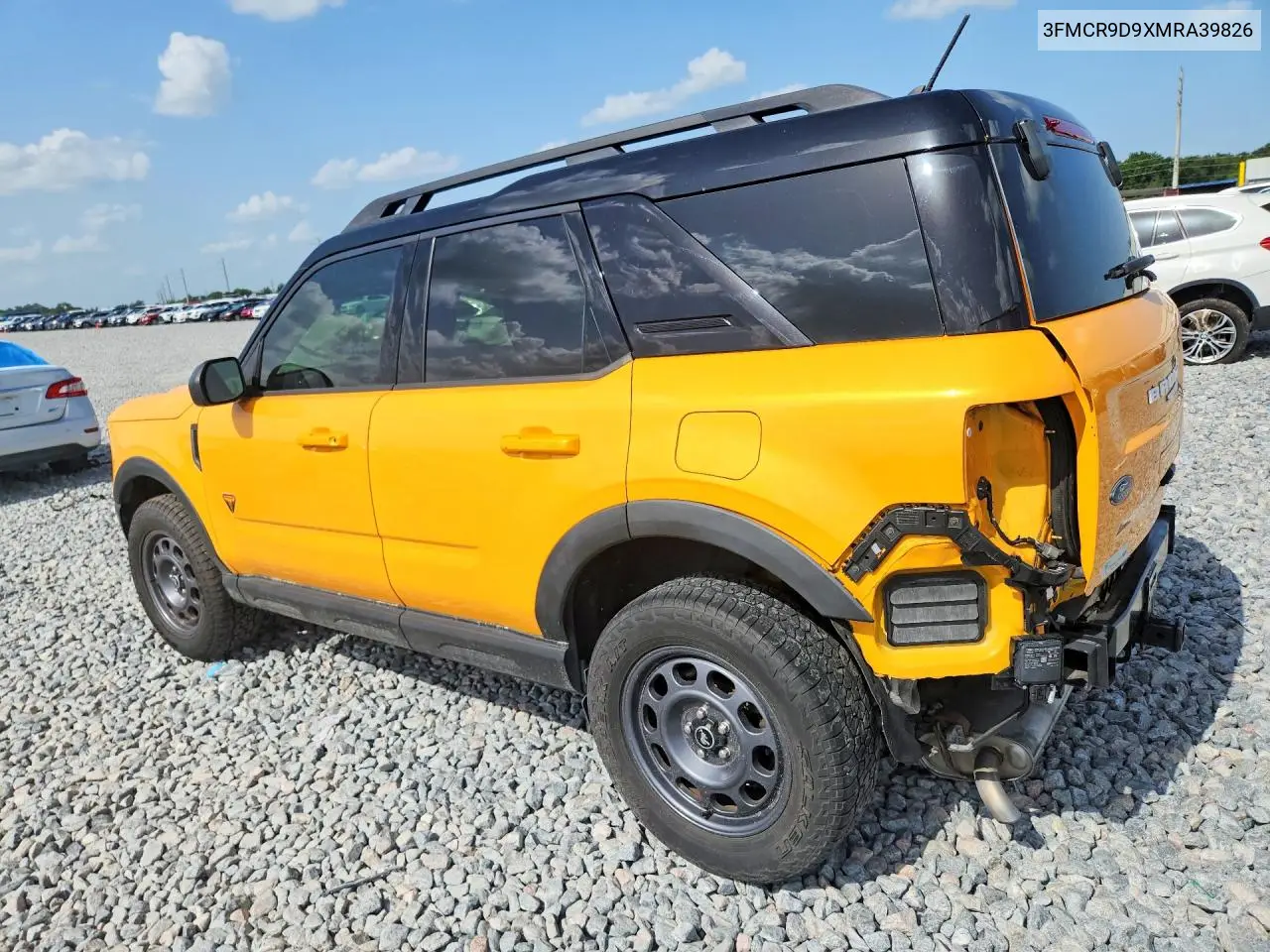 2021 Ford Bronco Sport Badlands VIN: 3FMCR9D9XMRA39826 Lot: 59130236