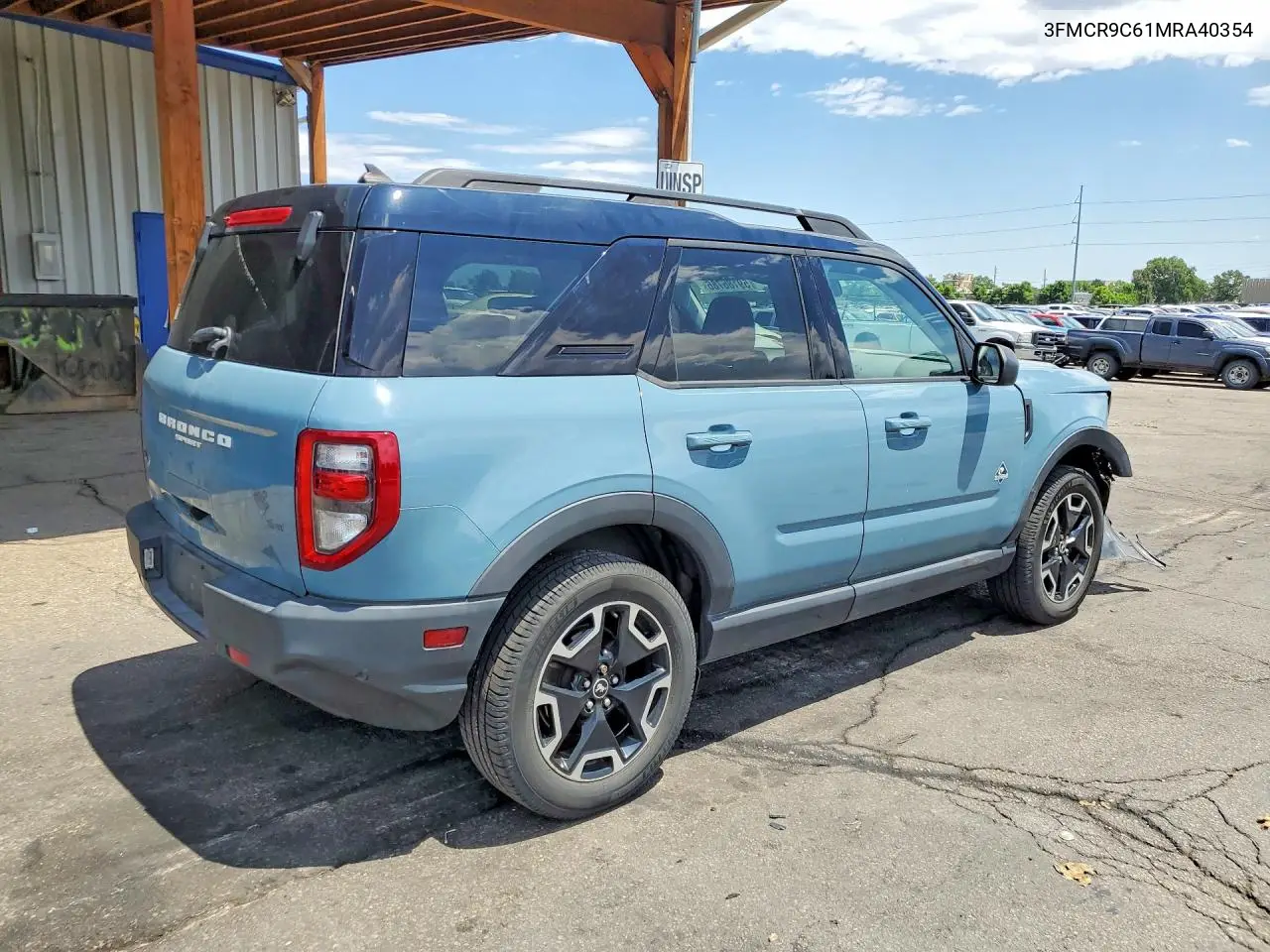 2021 Ford Bronco Sport Outer Banks VIN: 3FMCR9C61MRA40354 Lot: 59186786