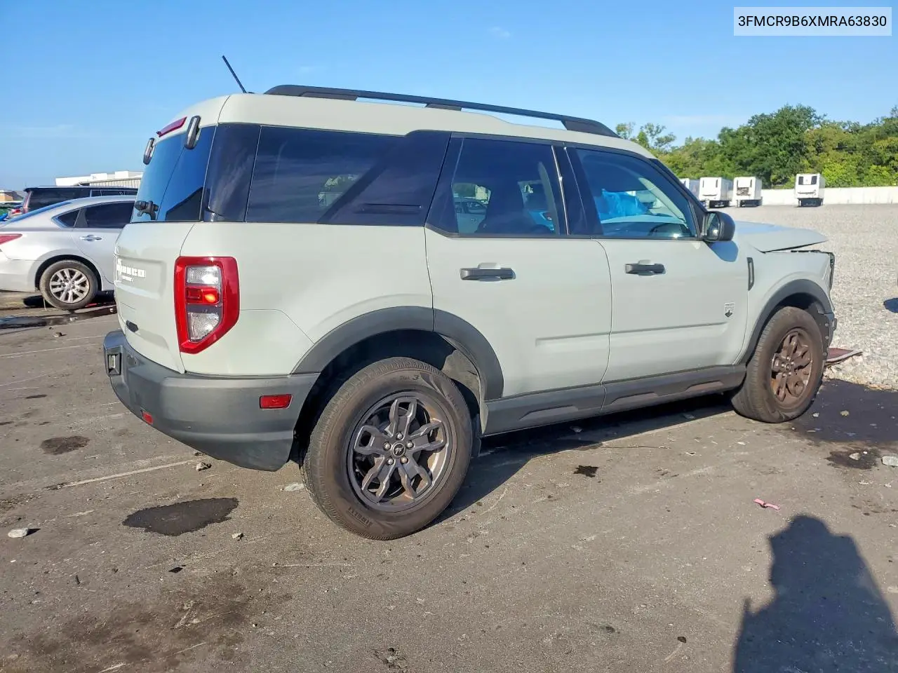 2021 Ford Bronco Sport Big Bend VIN: 3FMCR9B6XMRA63830 Lot: 59600296
