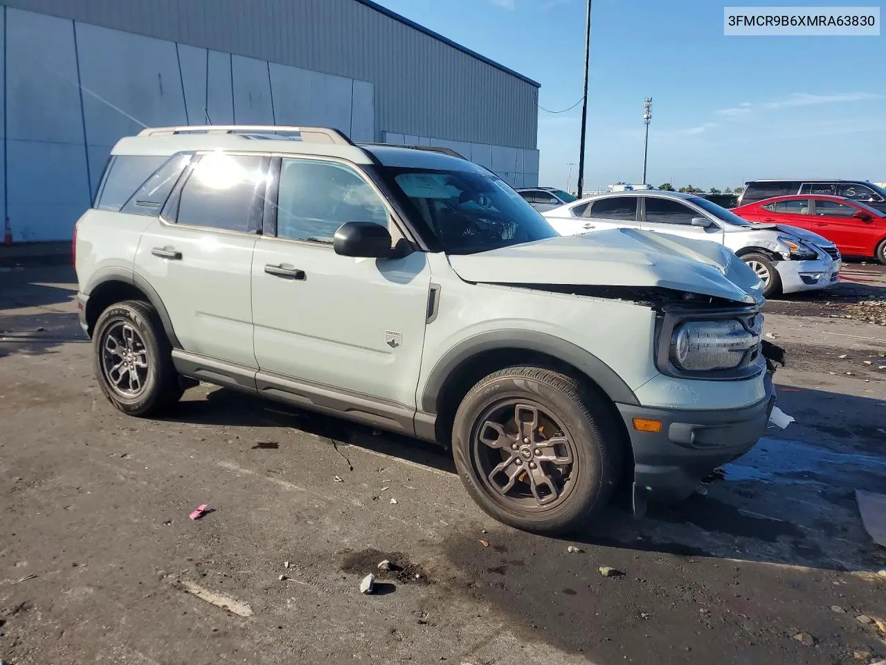 2021 Ford Bronco Sport Big Bend VIN: 3FMCR9B6XMRA63830 Lot: 59600296