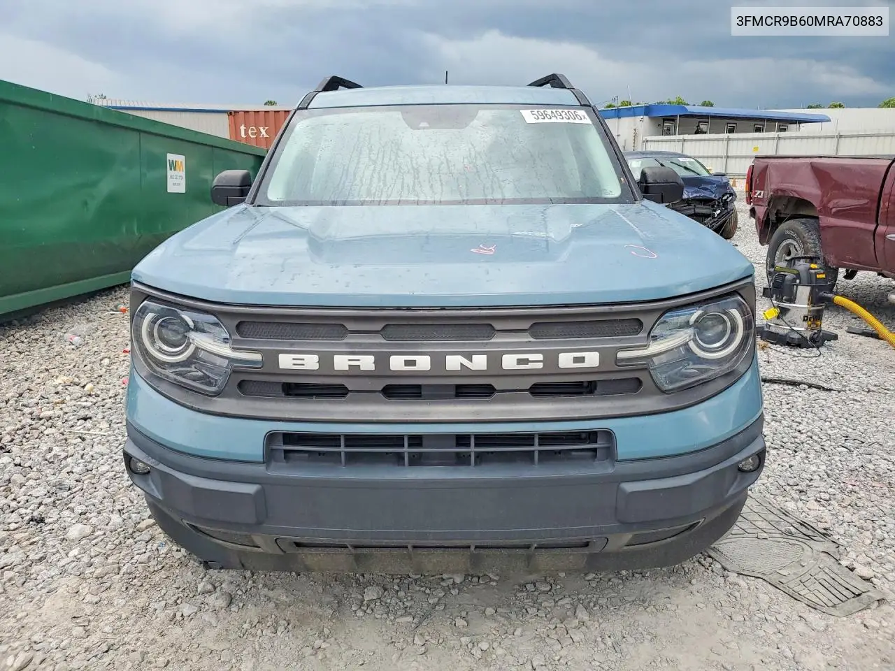 2021 Ford Bronco Sport Big Bend VIN: 3FMCR9B60MRA70883 Lot: 59649306