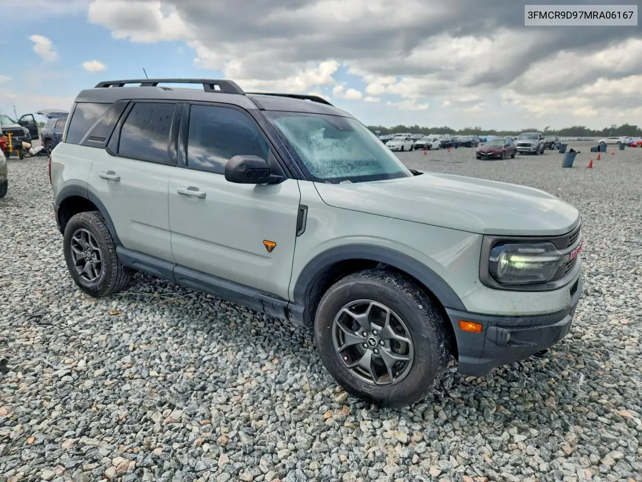 2021 Ford Bronco Sport Badlands VIN: 3FMCR9D97MRA06167 Lot: 59776056