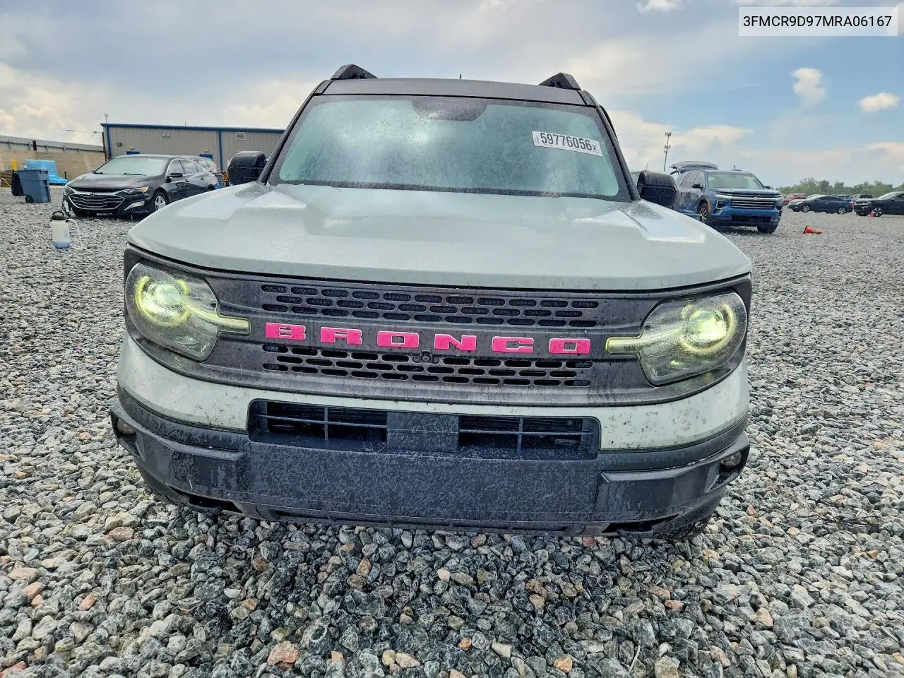 2021 Ford Bronco Sport Badlands VIN: 3FMCR9D97MRA06167 Lot: 59776056