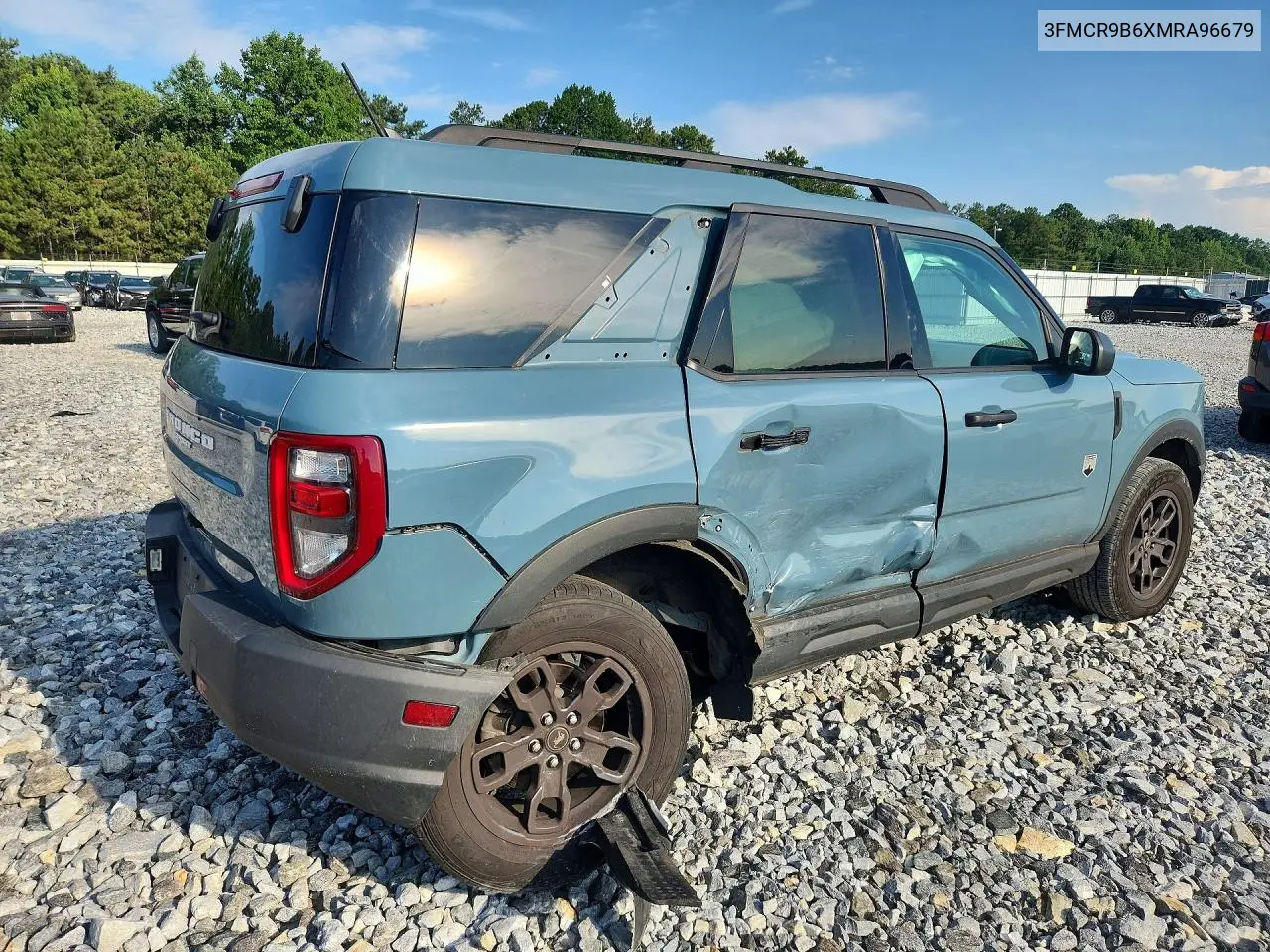 2021 Ford Bronco Sport Big Bend VIN: 3FMCR9B6XMRA96679 Lot: 60375316