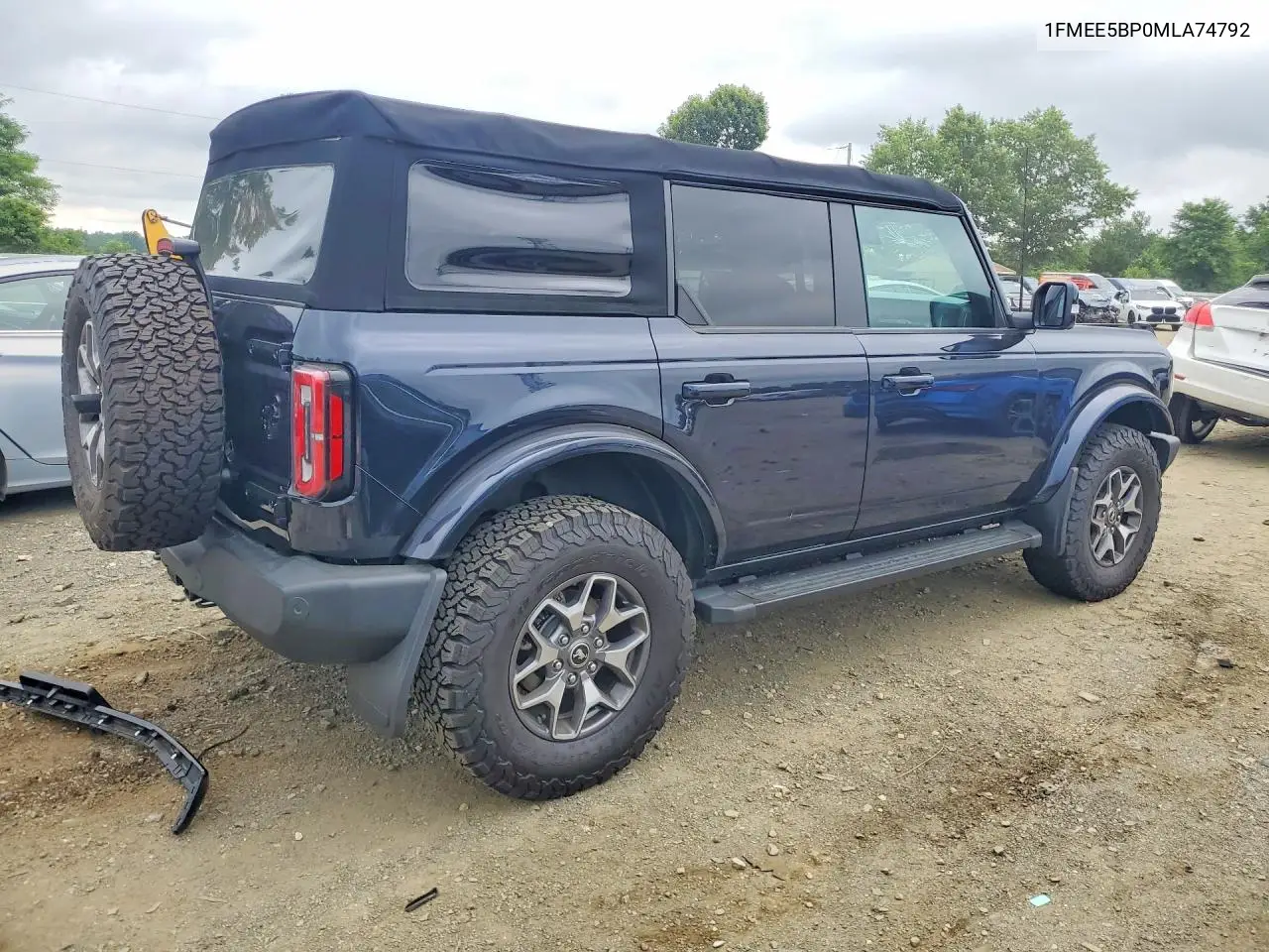 2021 Ford Bronco Base/Big Bend/Black Diamond/Ou VIN: 1FMEE5BP0MLA74792 Lot: 60415146