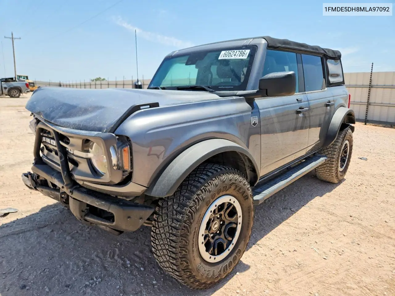 2021 Ford Bronco Base VIN: 1FMDE5DH8MLA97092 Lot: 60624786