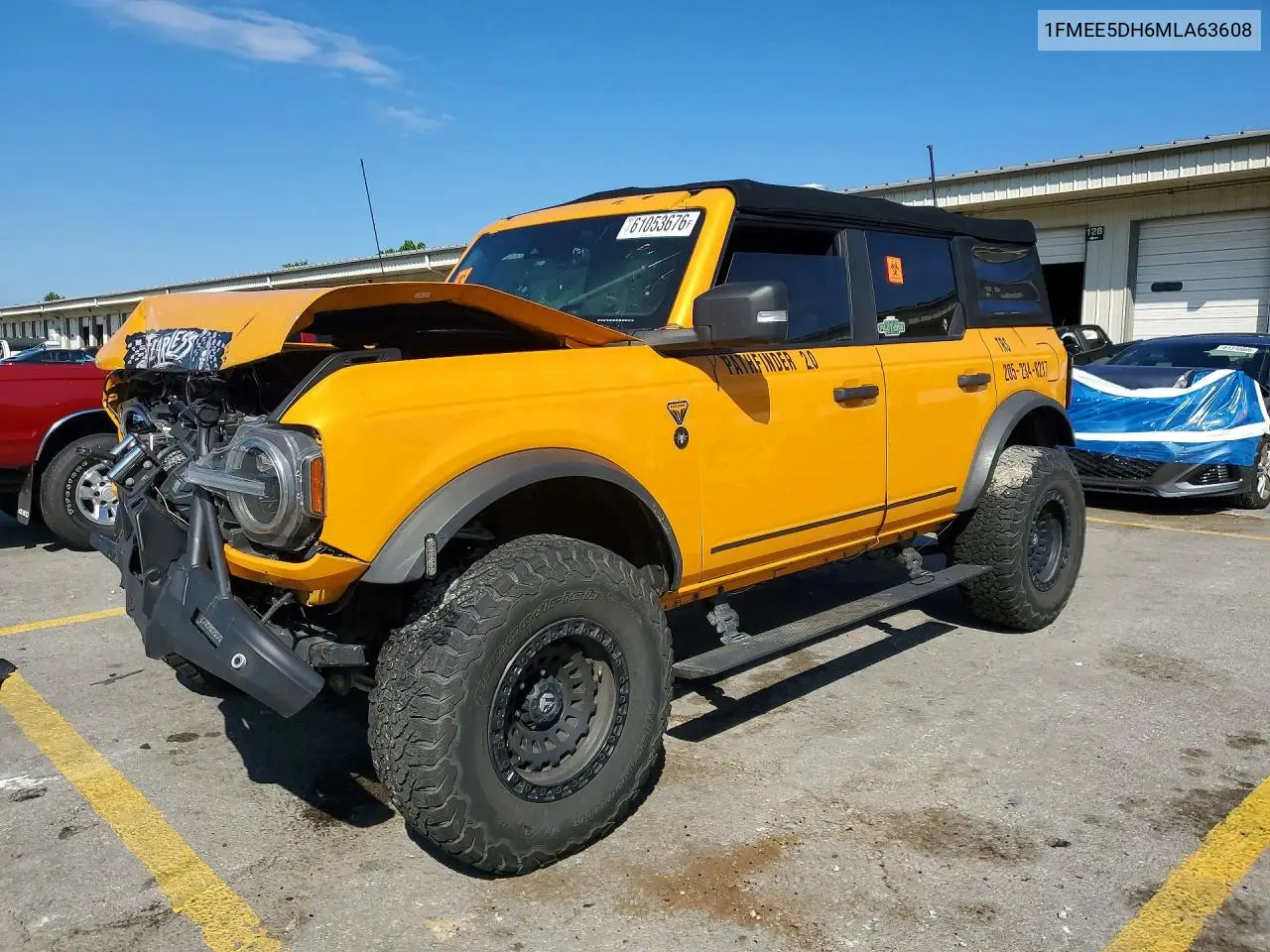 2021 Ford Bronco Base/Big Bend/Black Diamond/Ou VIN: 1FMEE5DH6MLA63608 Lot: 61053676