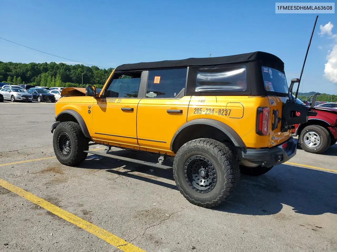 2021 Ford Bronco Base/Big Bend/Black Diamond/Ou VIN: 1FMEE5DH6MLA63608 Lot: 61053676