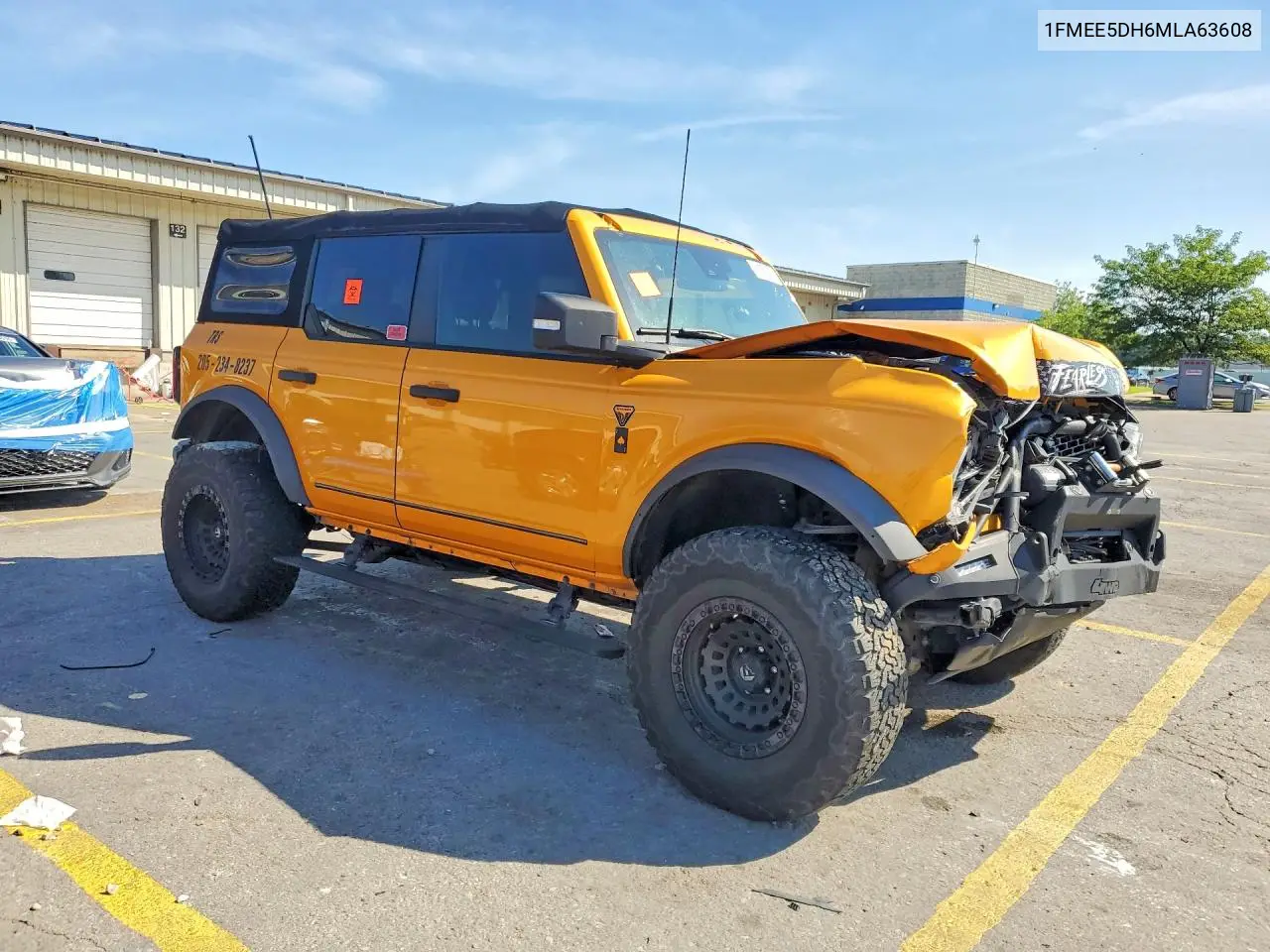 2021 Ford Bronco Base/Big Bend/Black Diamond/Ou VIN: 1FMEE5DH6MLA63608 Lot: 61053676