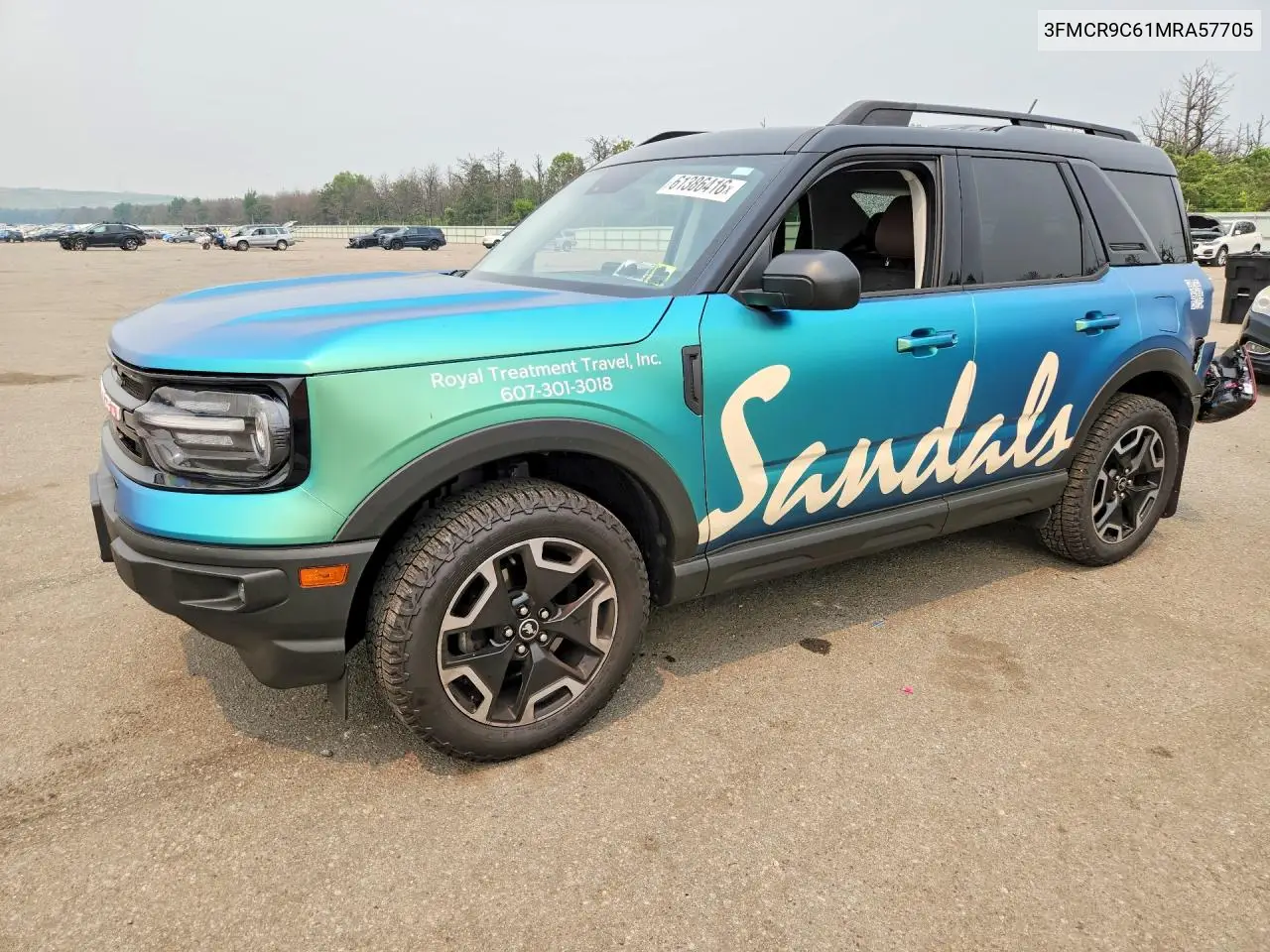 2021 Ford Bronco Sport Outer Banks VIN: 3FMCR9C61MRA57705 Lot: 61386416