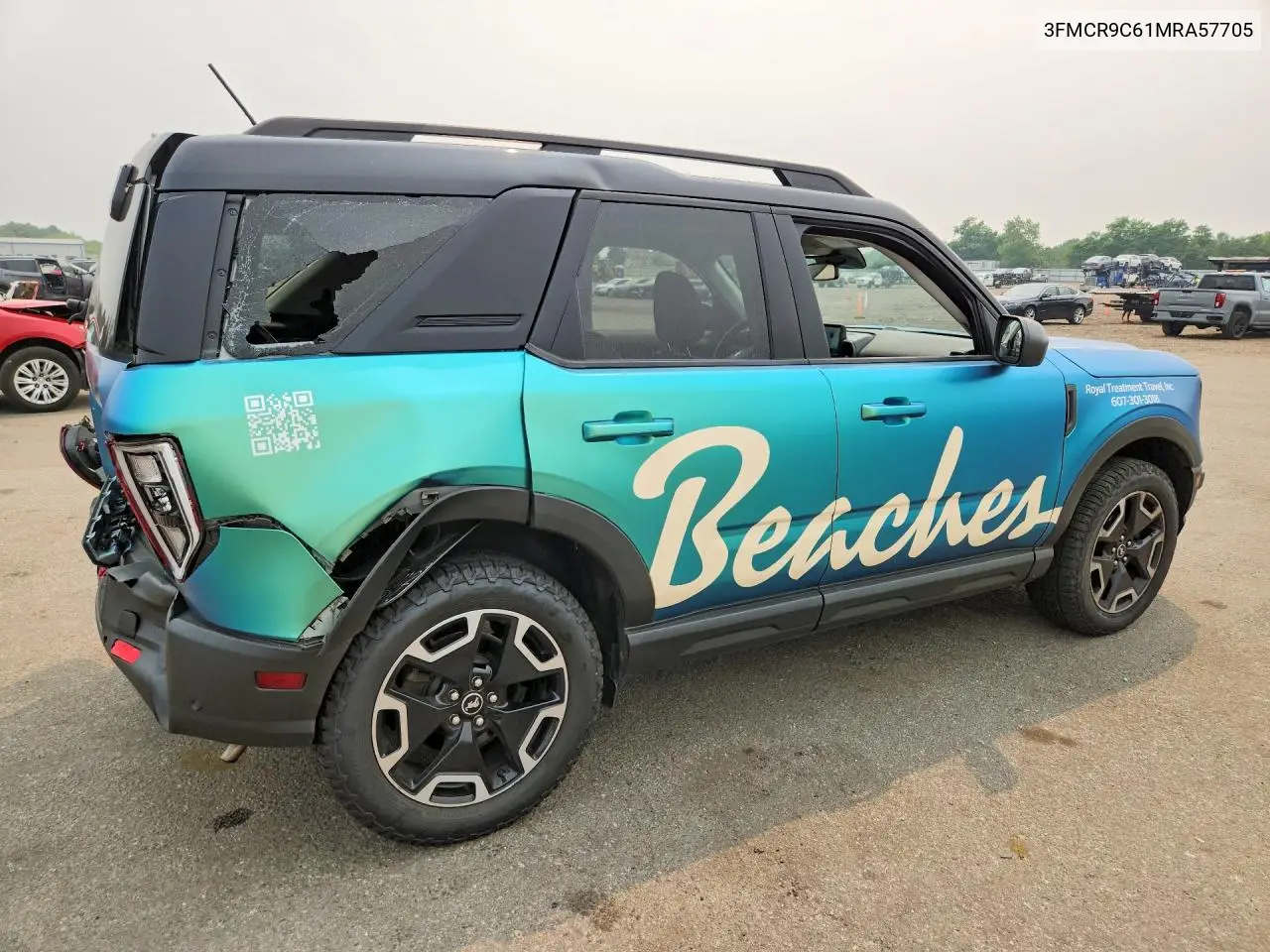 2021 Ford Bronco Sport Outer Banks VIN: 3FMCR9C61MRA57705 Lot: 61386416
