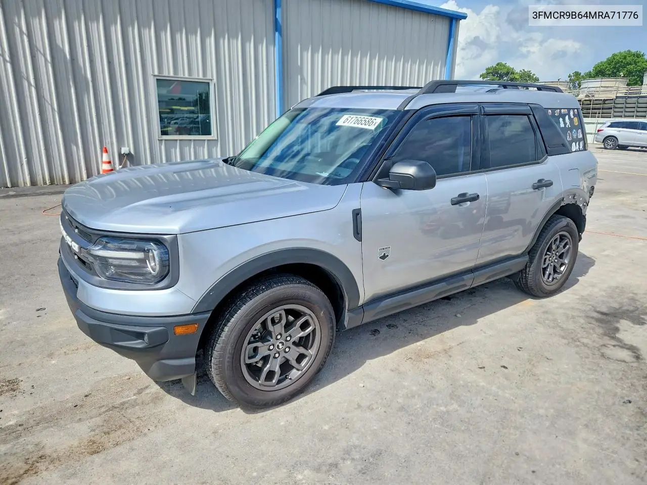 2021 Ford Bronco Sport Big Bend VIN: 3FMCR9B64MRA71776 Lot: 61766586