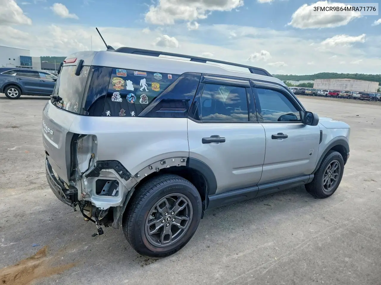 2021 Ford Bronco Sport Big Bend VIN: 3FMCR9B64MRA71776 Lot: 61766586