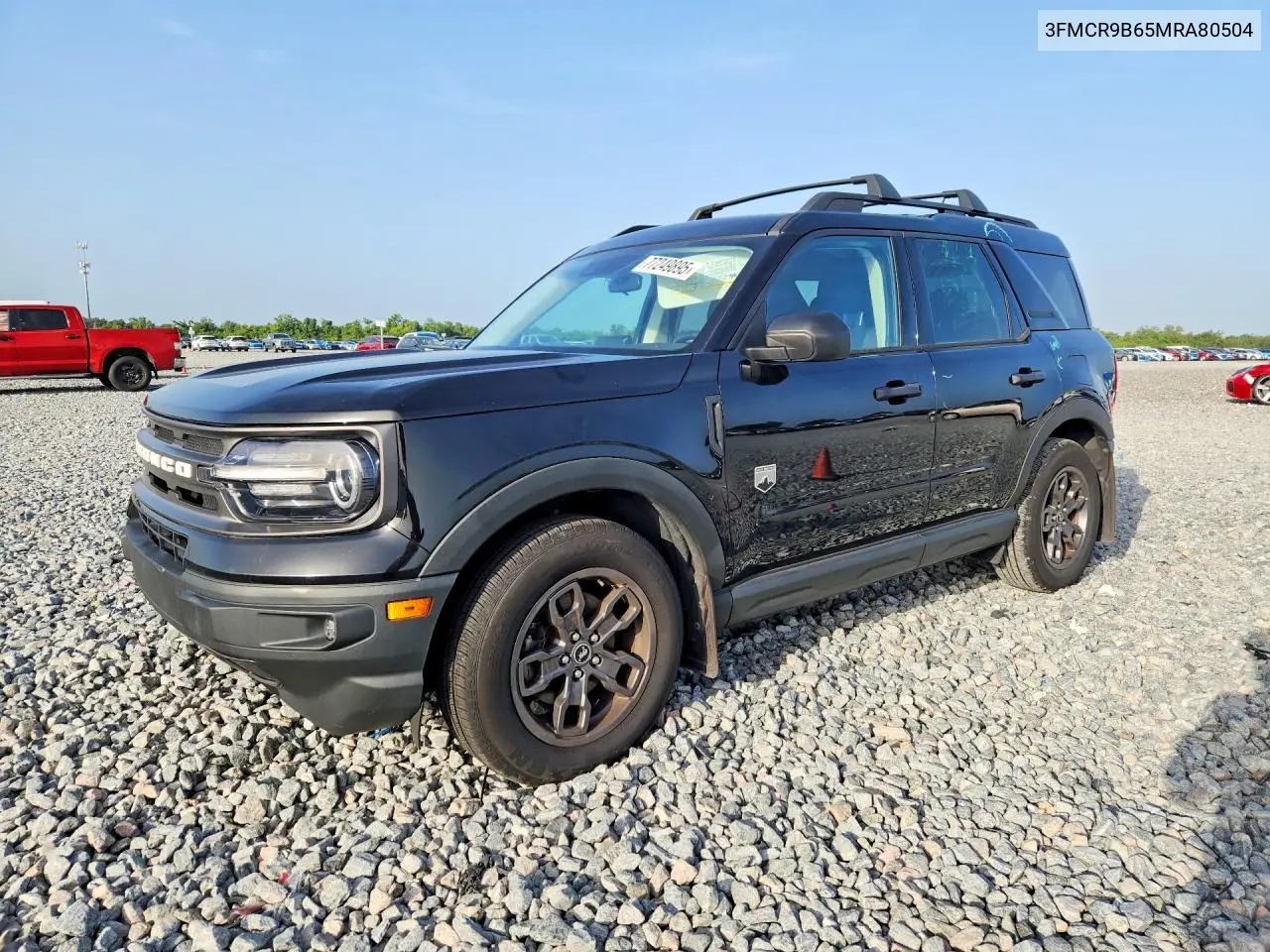 2021 Ford Bronco Sport Big Bend VIN: 3FMCR9B65MRA80504 Lot: 77249895